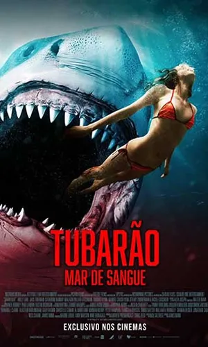 capa do filme Tubarão: Mar de Sangue que está em exibição no cinema em maringá