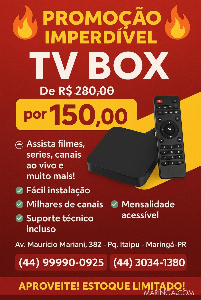 Imagem do anuncio Tv Box em Maringá